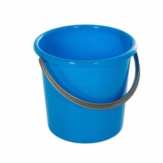 Eimer rund 10 Liter, Universaleimer mit Kunststoffhenkel | Farben: blau