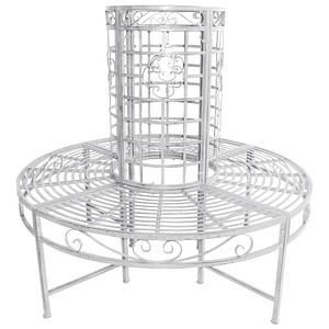 Garden Pleasure Gartenbank Larissa 950528 weiß Metall 121,0 cm