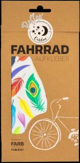 Fahrradaufkleber bunte Federn