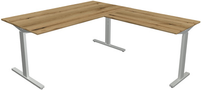 kerkmann Schreibtisch Form 2 mit Anbau, (B)1.600 mm, ahorn