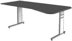 kerkmann PC-Schreibtisch Form 4, (B)1.950 mm, anthrazit