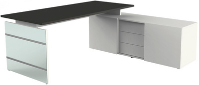 kerkmann Komplett-Arbeitsplatz LUGANO, anthrazit