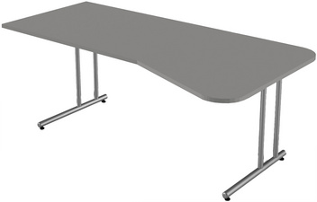 kerkmann PC-Schreibtisch Start Up, C-Fuß-Gestell, graphit