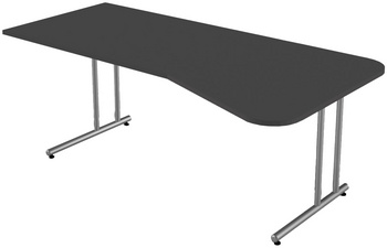 kerkmann PC-Schreibtisch Start Up, C-Fuß-Gestell, anthrazit