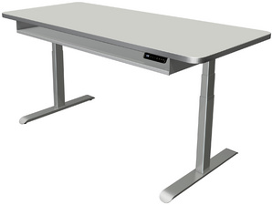 kerkmann Sitz-Steh-Schreibtisch Move 4 Premium, lichtgrau