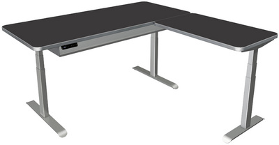 kerkmann Sitz-Steh-Schreibtisch Move 4 Premium mit Anbau