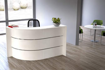 kerkmann Bogentheke BARI Kompakt, (B)1.750 x (T)950 mm, weiß