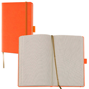 Lediberg Notizbuch Tucson ca. DIN A6 kariert, orange Hardcover 192 Seiten