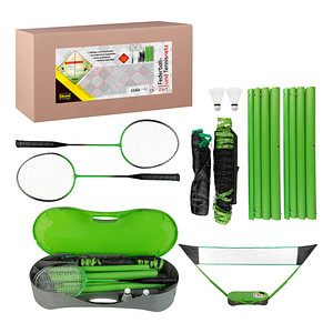 Idena Badminton-Set 2in1 grün, schwarz