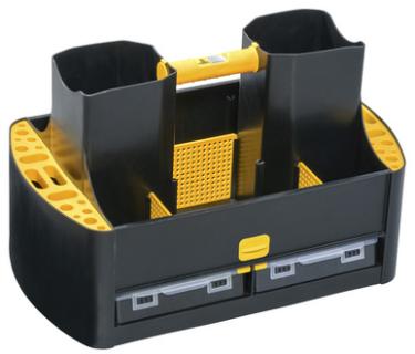 ALLIT Profi-Tragekasten McPlus Workman 19/62, schwarz/gelb aus Polypropylen, 4 