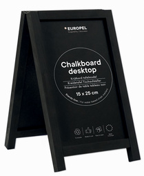 EUROPEL Kreidetafel Tischaufsteller, Mini, schwarz