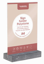 EUROPEL Tischaufsteller, DIN A5 hoch, Polystone anthrazit