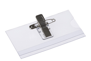 EUROPEL Namenschild, mit Kombiklemme, 40 x 75 mm