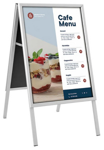 EUROPEL Plakatständer CLASSIC, B1, silber