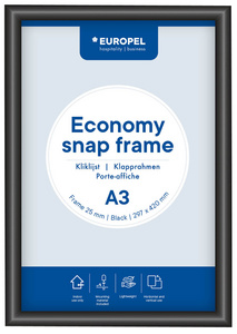 EUROPEL Plakatrahmen ECONOMY, DIN A3, 25 mm, schwarz