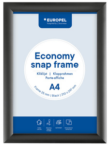 EUROPEL Plakatrahmen ECONOMY, DIN A4, 25 mm, schwarz
