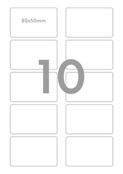 rillprint Namensschild-Etiketten, 80 x 50 mm, weiß