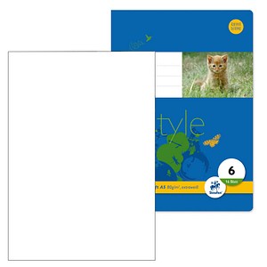 10 Staufen® Schulhefte Lineatur 6 blanko DIN A5 ohne Rand, 16 Blatt