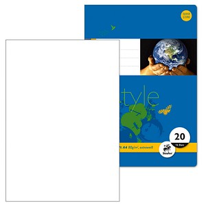 10 Staufen® Schulhefte Lineatur 20 blanko DIN A4 ohne Rand, 16 Blatt