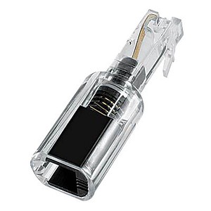 HAMA Telefon (analog) Adapter Schwarz (transparent)