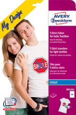 T-Shirt Transferfolie, hell, 10 Blatt