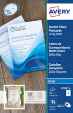 AVERY ZWECKFORM AVERY Quick und Clean Korrespondenz-Karten, 128 x 82 mm matt, u