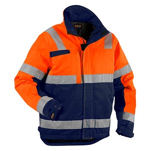 BLAKLÄDER® Herren Warnjacke Winter 4862 orange, marine Größe 4XL