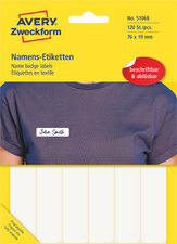 AVERY Zweckform Namens-Etiketten, 80 x 54 mm, ablösbar, weiß