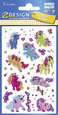 ZDesign KIDS Glitter-Sticker "Einhorn", bunt
