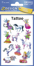 11 AVERY Zweckform Klebetattoo 56390 Elfen, Einhörner