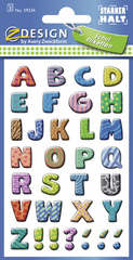 ZDesign SCHOOL Buchstaben-Etiketten, Buchstaben: A-Z, bunt