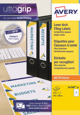 AVERY Etiquette de classement adhésive, 192 x 38 mm, blanc
