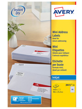 ZWECKFORM AVERY Mini étiquettes jet d'encre, 38,1 x 21,2 mm, blanc étiquettes d