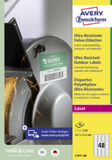 ZWECKFORM Ultra-Resist. Folien-Etiketten, 210 x 148 mm Farbe: weiß