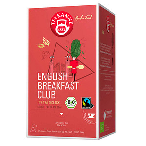 TEEKANNE Bio Luxury Cup English Breakfast Club Bio-Tee 25 Portionen