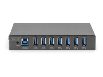 DIGITUS USB 3.0 Hub Industrial Line, 7-Port, schwarz