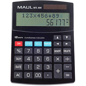MAUL Tischrechner MTL 800, 12-stellig, schwarz