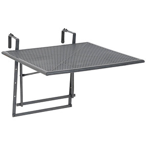greemotion Toulouse Balkonhängetisch Metall grau 70,0 x 88,0 x 47,0 - 79,0 cm