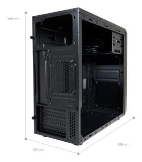 LC-POWER Case LC-Power LC-2017MB-ON Shaded Black
