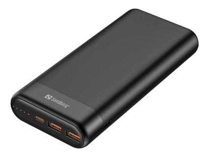 SANDBERG Powerbank 20000 USB-C PD65W + 2 x USB-A QC3.0