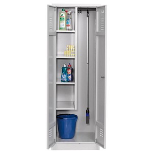 Gürkan Putzmittelschrank 104431 lichtgrau 60,0 x 50,0 x 180,0 cm