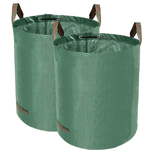 TerCasa Gartensack, 272 Liter, Polypropylen, grün, 2er Set