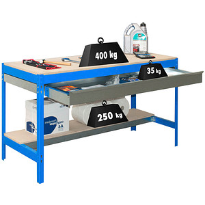 Simon Rack Werkbank KIT SIMONWORK BT0 BOX 900 blau 1 Schublade 90,0 x 61,0 x 84,2 cm