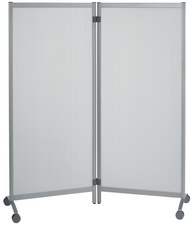 PAPERFLOW Mobiles Trennwandsystem, 2er Set, transparent