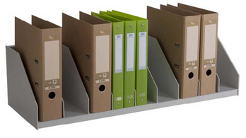 PAPERFLOW Belegfach, 10 Fächer, feste Einteilung, grau aus Polystyrol, 10 Fäche