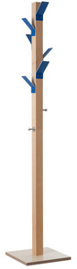 PAPERFLOW Garderobenständer "easyCloth", aus Holz, blau Ständer: buche, 6 farbi