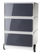 PAPERFLOW Rollcontainer easyBox, 3 Schübe, weiß / anthrazit