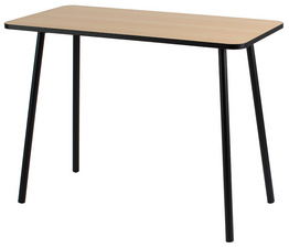 PAPERFLOW Schreibtisch HOPM1, (B)1.000 mm, schwarz/buche