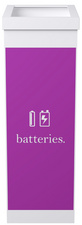 PAPERFLOW Wertstoffsammelbox für Batterien, weiß, 60 Liter