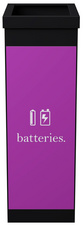 PAPERFLOW Wertstoffsammelbox für Batterien, schwarz